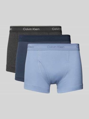 Calvin Klein Underwear Trunks mit Label-Bund im 3er-Pack in Bleu, Größ...