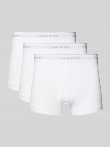 Calvin Klein Underwear Trunks mit Label-Bund im 3er-Pack in Weiss, Grö...