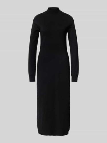 comma Midikleid mit Turtleneck in Black, Größe 42