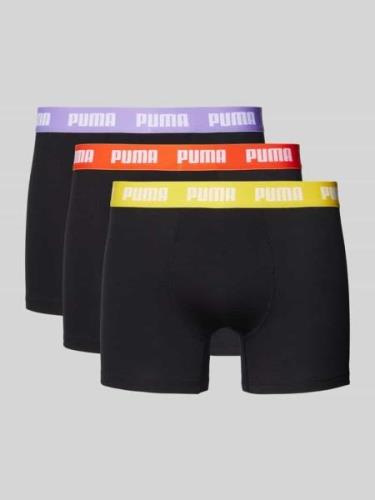 Puma Trunks mit Label-Detail im 3er-Pack in Black, Größe M