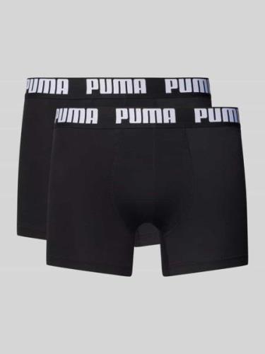 Puma Trunks mit Label-Detail im 2er-Pack in Black, Größe L