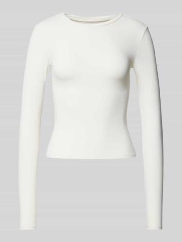 Review Longsleeve mit Rundhalsausschnitt in Offwhite, Größe XL