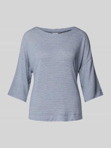 Fransa T-Shirt mit 3/4-Arm Modell 'cisco' in Blau, Größe XS