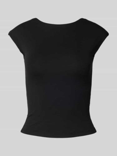 Gina Tricot T-Shirt mit Rundhalsausschnitt in Black, Größe L