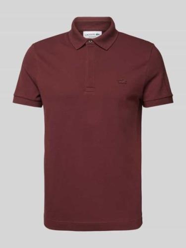 Lacoste Regular Fit Poloshirt mit Label-Badge Modell 'CORE' in Bordeau...