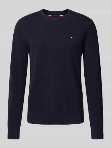 Tommy Hilfiger Strickpullover mit Rundhalsausschnitt in Marine, Größe ...