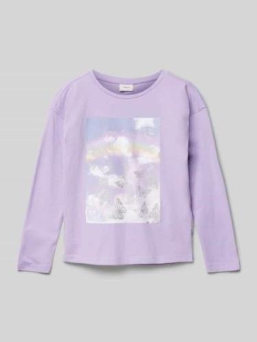 s.Oliver RED LABEL Regular Fit Langarmshirt mit Foto-Print in Lavender...