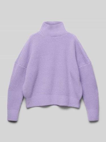 s.Oliver RED LABEL Strickpullover mit Stehkragen in Lavender, Größe L