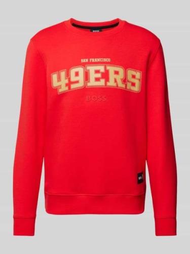 BOSS Orange Sweatshirt mit Label-Patch Modell 'NFL' in Hellrot, Größe ...