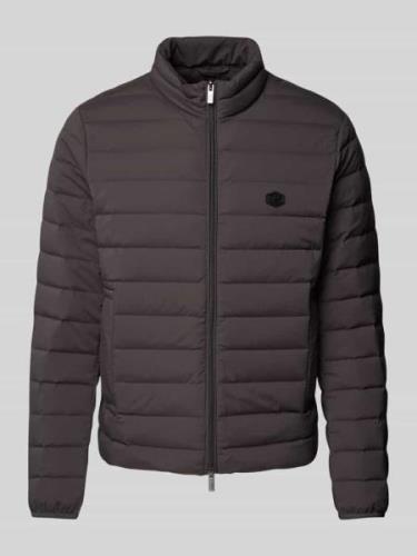 Emporio Armani Steppjacke mit Label-Patch in Anthrazit, Größe 52