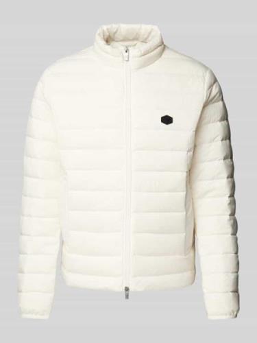 Emporio Armani Steppjacke mit Label-Patch in Offwhite, Größe 50