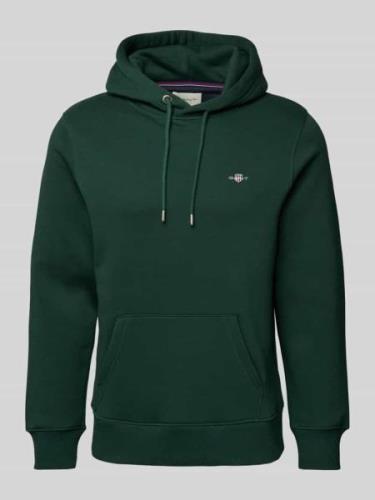 Gant Hoodie mit Label-Stitching Modell 'SHIELD' in Dunkelgruen, Größe ...