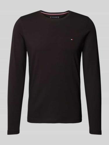 Tommy Hilfiger Slim Fit Longsleeve mit Logo-Stitching in Black, Größe ...