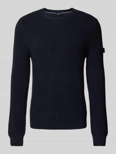 JOOP! Jeans Strickpullover mit Rundhalsausschnitt Modell 'Haro' in Mar...