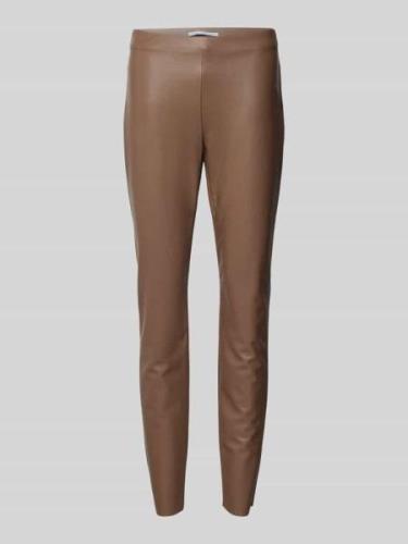 Raffaello Rossi Skinny Fit Hose in Leder-Optik in Hellbraun, Größe 38