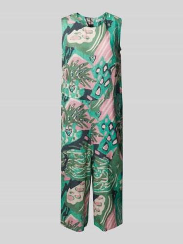 Christian Berg Woman Leinenjumpsuit mit Rundhalsausschnitt in Smaragd,...