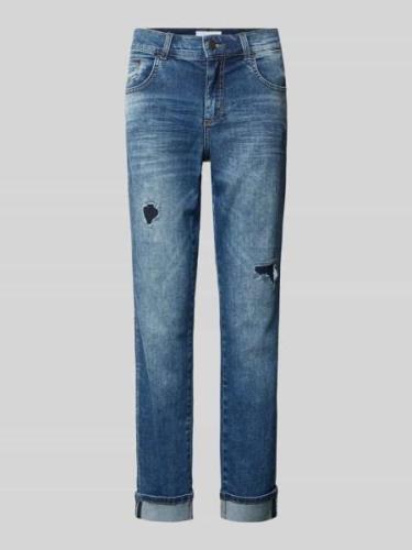 Angels Straight Leg Jeans im Destroyed-Look Modell 'DARLEEN' in Blau, ...