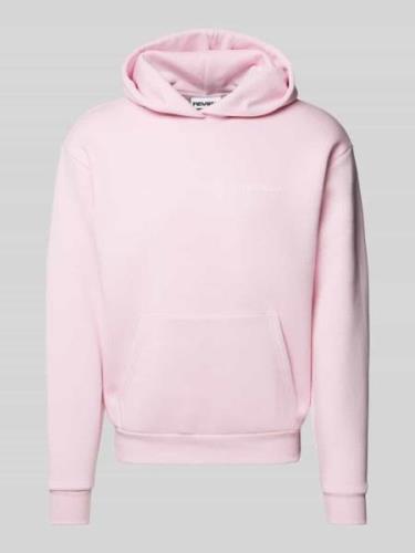 REVIEW Hoodie mit Känguru-Tasche in Rosa, Größe XL