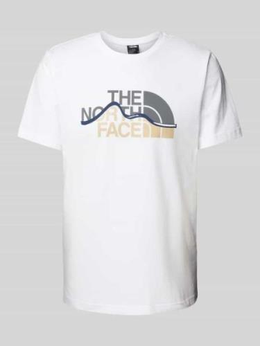 The North Face T-Shirt mit Label-Print in Weiss, Größe XS