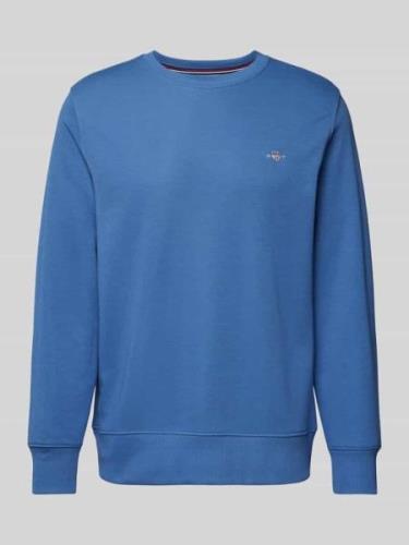 Gant Sweatshirt mit  Label-Stitching Modell 'SHIELD' in Royal, Größe X...