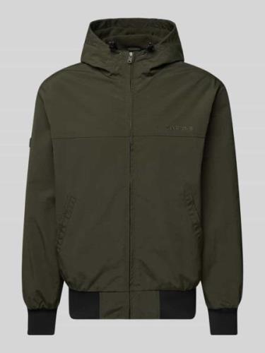 Superdry Jacke mit Kapuze in Oliv, Größe S