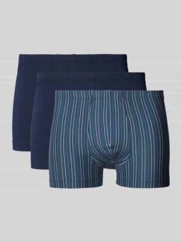 Schiesser Trunks mit elastischem Bund im 3er-Pack in Marine, Größe L