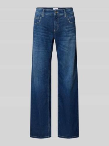 Cambio Wide Leg Jeans mit Ziernähten Modell 'TESS' in Blau, Größe 42