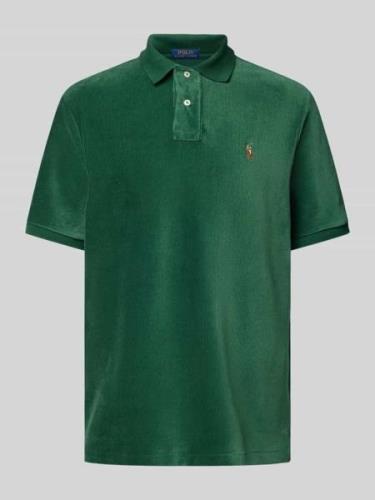 Polo Ralph Lauren Poloshirt mit Label-Stitching in Oliv, Größe L