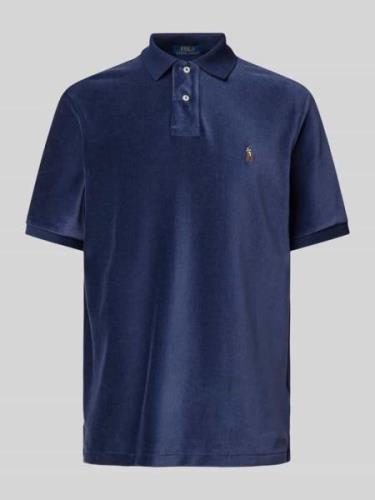 Polo Ralph Lauren Poloshirt mit Label-Stitching in Marine, Größe XXL