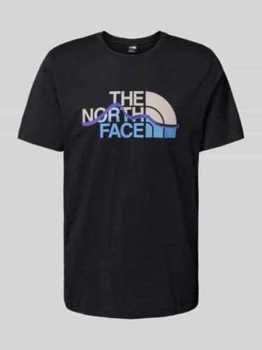 The North Face T-Shirt mit Label-Print in Black, Größe L