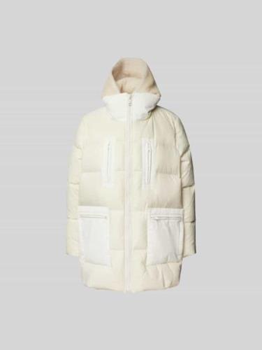 Yves Salomon Steppjacke mit Kapuze in Offwhite, Größe M/L