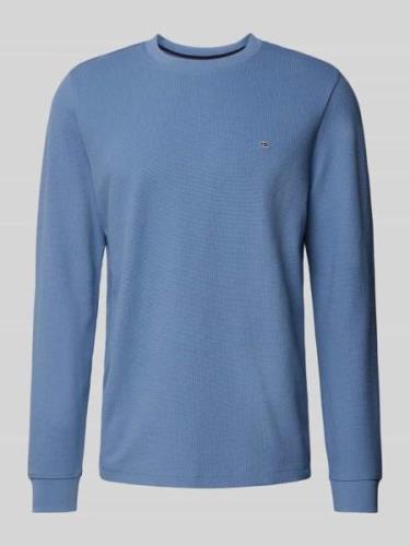 Christian Berg Men Strickpullover mit Logo-Stitching in Jeansblau, Grö...