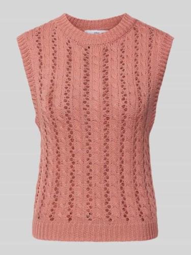 Mango Stricktop mit Lochmuster Modell 'YUDI' in Rose, Größe XS