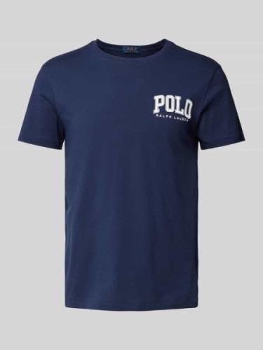 Polo Ralph Lauren T-Shirt mit Label-Print in Marine, Größe S