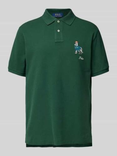 Polo Ralph Lauren Poloshirt mit Logo-Stitching in Bottle, Größe XL