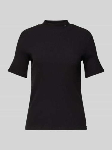 Scotch & Soda T-Shirt mit Stehkragen in Black, Größe L