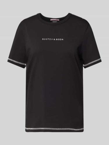 Scotch & Soda T-Shirt mit Label-Print in Black, Größe L