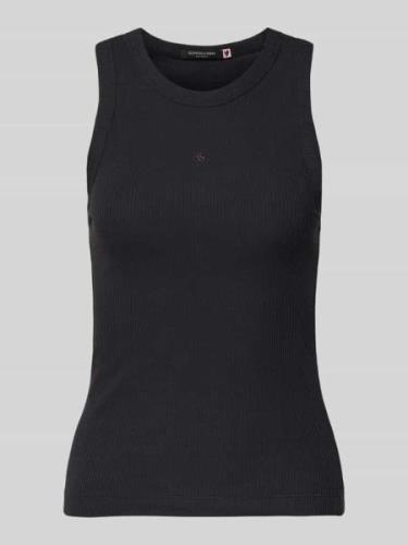 Scotch & Soda Tanktop mit Logo-Stitching in Black, Größe L