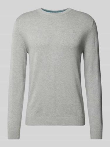 Tom Tailor Strickpullover mit Label-Stitching Modell 'BASIC' in Hellgr...