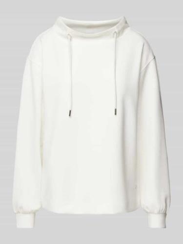 monari Sweatshirt mit Tunnelzug in Weiss, Größe 38