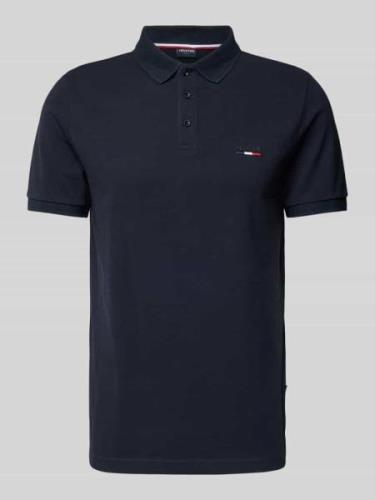 HECHTER PARIS Poloshirt mit Label-Stitching in Marine, Größe XL