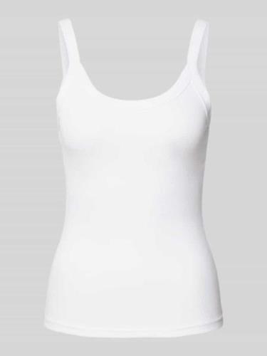 Gina Tricot Tanktop in Ripp-Optik in Weiss, Größe XL