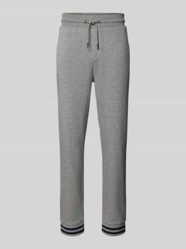 HECHTER PARIS Regular Fit Sweatpants mit Label-Detail in Hellgrau, Grö...