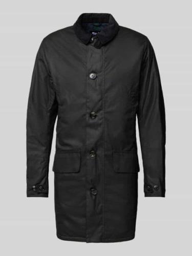 Barbour Jacke mit Pattentaschen Modell 'WAX MAC' in BLACK, Größe L