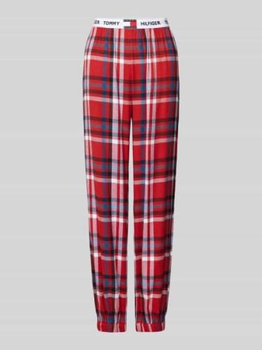 TOMMY HILFIGER Pyjama-Hose mit elastischem Bund in Rot, Größe L