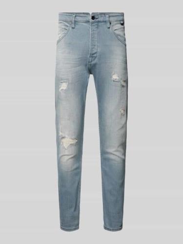 GABBA Jeans mit 5-Pocket-Design Modell 'ALEX' in Silber, Größe 31