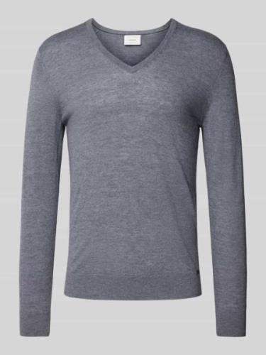 OLYMP Level Five Slim Fit Strickpullover mit gerippten Abschlüssen in ...