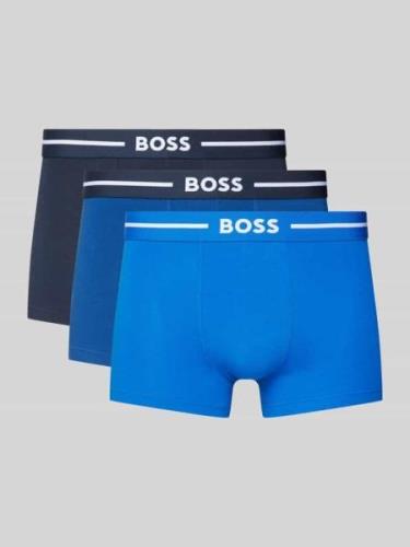 BOSS Trunks mit elastischem Label-Bund im 3er-Pack in Marine, Größe XX...