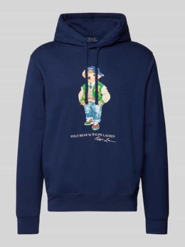 Polo Ralph Lauren Hoodie mit Motiv-Print in Marine, Größe XXL