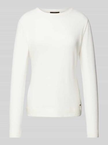 Windsor Longsleeve mit geripptem Rundhalsausschnitt in Offwhite, Größe...